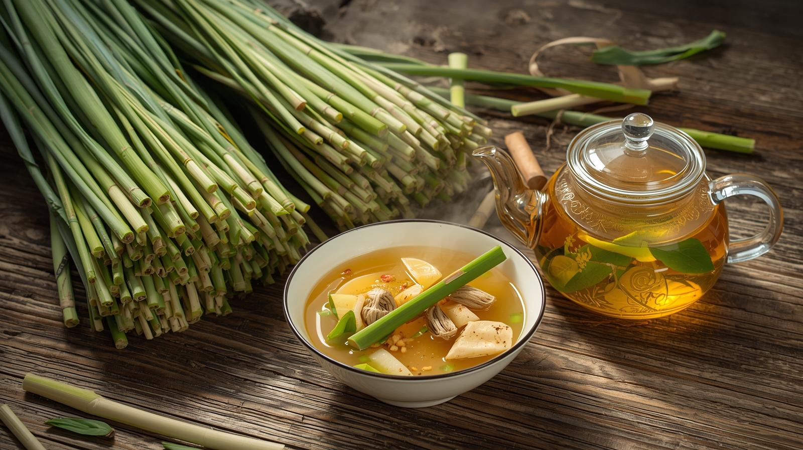 レモングラスの乾燥と使い方を表している